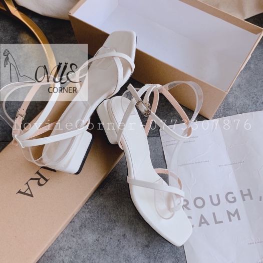 ☼ SANDAL NỮ XỎ NGÓN LOVIIECORNER - SANDAL CAO GÓT ĐẾ VUÔNG 3CM - GIÀY SANDAL CAO GÓT XỎ NGÓN DÂY MẢNH ĐẾ VUÔNG S200908