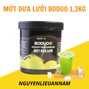 Mứt sốt dưa lưới Boduo pha trà trái cây-trà sữa hộp 1,3kg