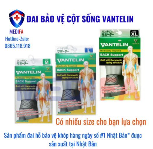 Đai Bảo Vệ Cột Sống Thắt Lưng Vantelin - Thiết Kế Của Nhà Vật Lý Trị Liệu - Đai Hỗ Trợ Khớp Số 1 Nhật Bản - Chính Hãng
