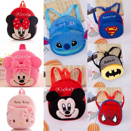 MnKC Fluffy Cartoon Kids Backpack by Plush Bag