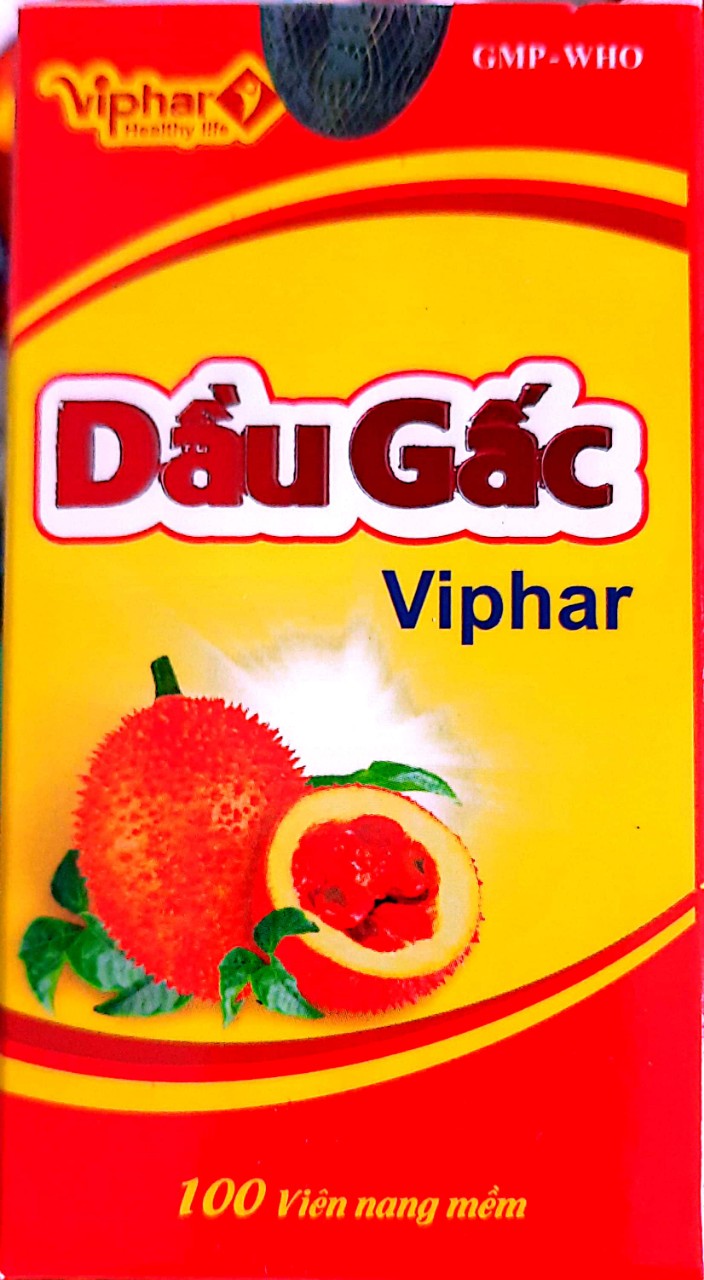 Viên uống dầu gấc Viphar Hộp 100 viên - Sáng mắt - VNP