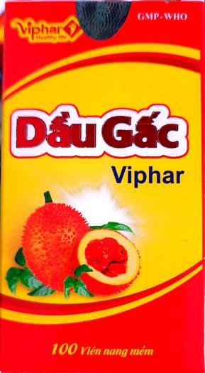 Viên uống dầu gấc Viphar Hộp 100 viên - Đẹp da - VNP