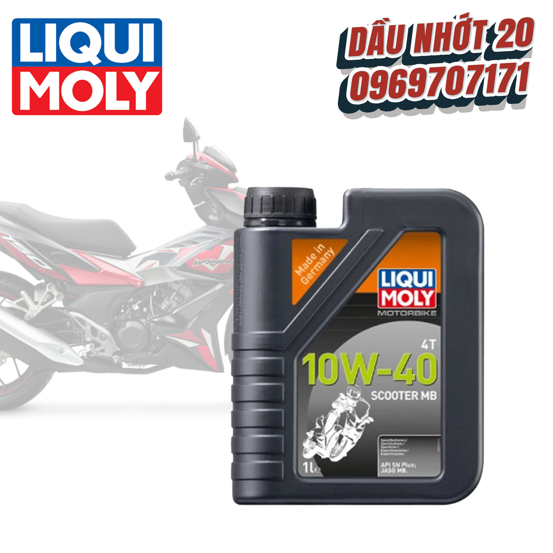 [HCM]Nhớt tổng hợp xe tay ga Liqui Moly Scooter MB 10W40 1 lít