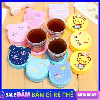 Ly Gấp Gọn/Cốc Xếp Hoạt Hình Tiện Dụng - Ly uống nước nhựa mini có thể gấp gọn hình thú nhiều màu thích hợp cho công sở , văn phòng đi du lịch , dã ngoại.