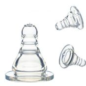 Clear Baby Silicone Nipple Feeding Bottle with Flow Teats