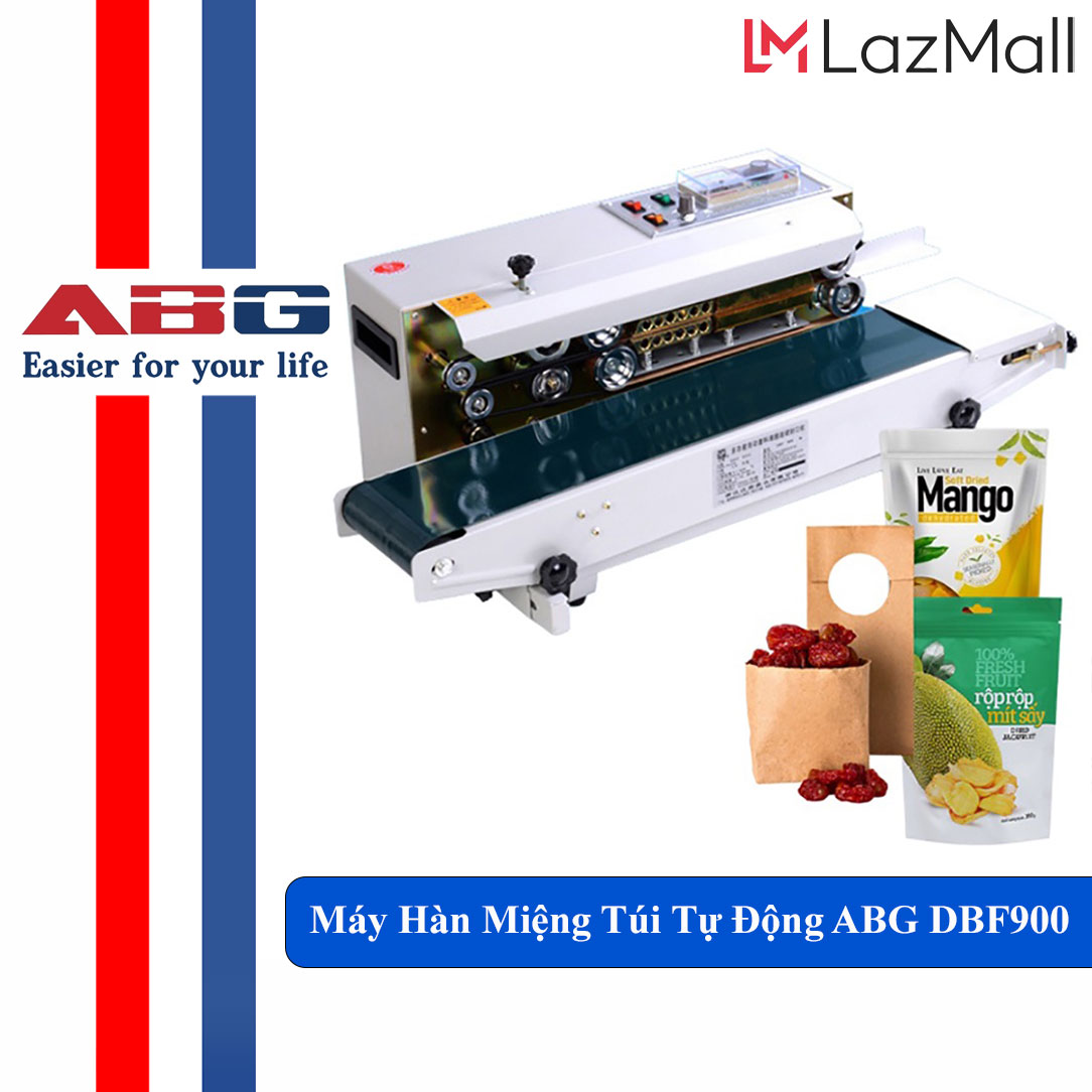 Máy hàn miệng túi tự động abg fr900 chuyên dụng đóng gói miệng bao công nghiệp dùng trong gia đình, nhà hàng