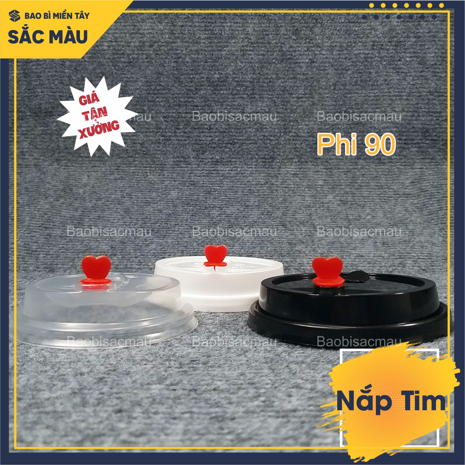 Sỉ 50 Nắp tim nhựa phi 90mm 95mm, nắp nhựa nút tim