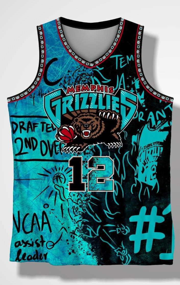 2020 Grizzlies Memphis Full Sublimated Jersey Designs (Summer