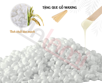 SÁP WAX LÔNG CAO CẤP TINH CHẤT LÚA MẠCH Chuyên Dành cho da nhạy cảm - Wax lông nách, wax lông vùng kín, bikini, lông tay, lông chân - Tặng kèm que gỗ waxing - Che tên sản phẩm