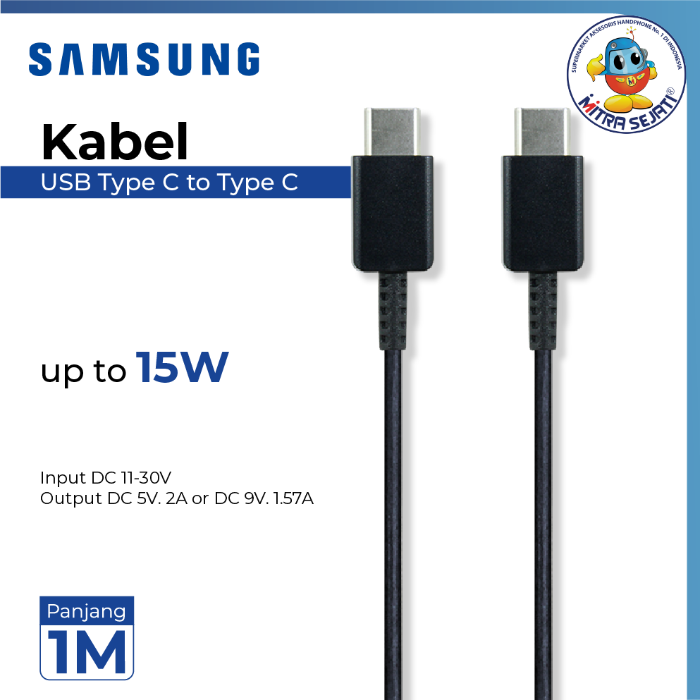 Kabel Data Samsung Type C to Type C 15W Branded-1KDSACTCMO