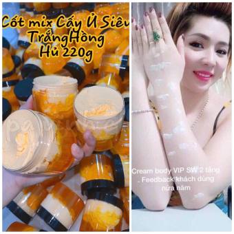 Kem Body Cốt Ủ body siêu trắng- Cốt Thái Lan Tẩy Trắng Spa Mix Collagen Khử Thâm ( 200gram )