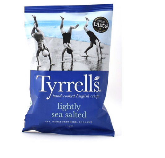 Khoai tây chiên vị muối nhạt gói nhỏ Tyrrells 40g