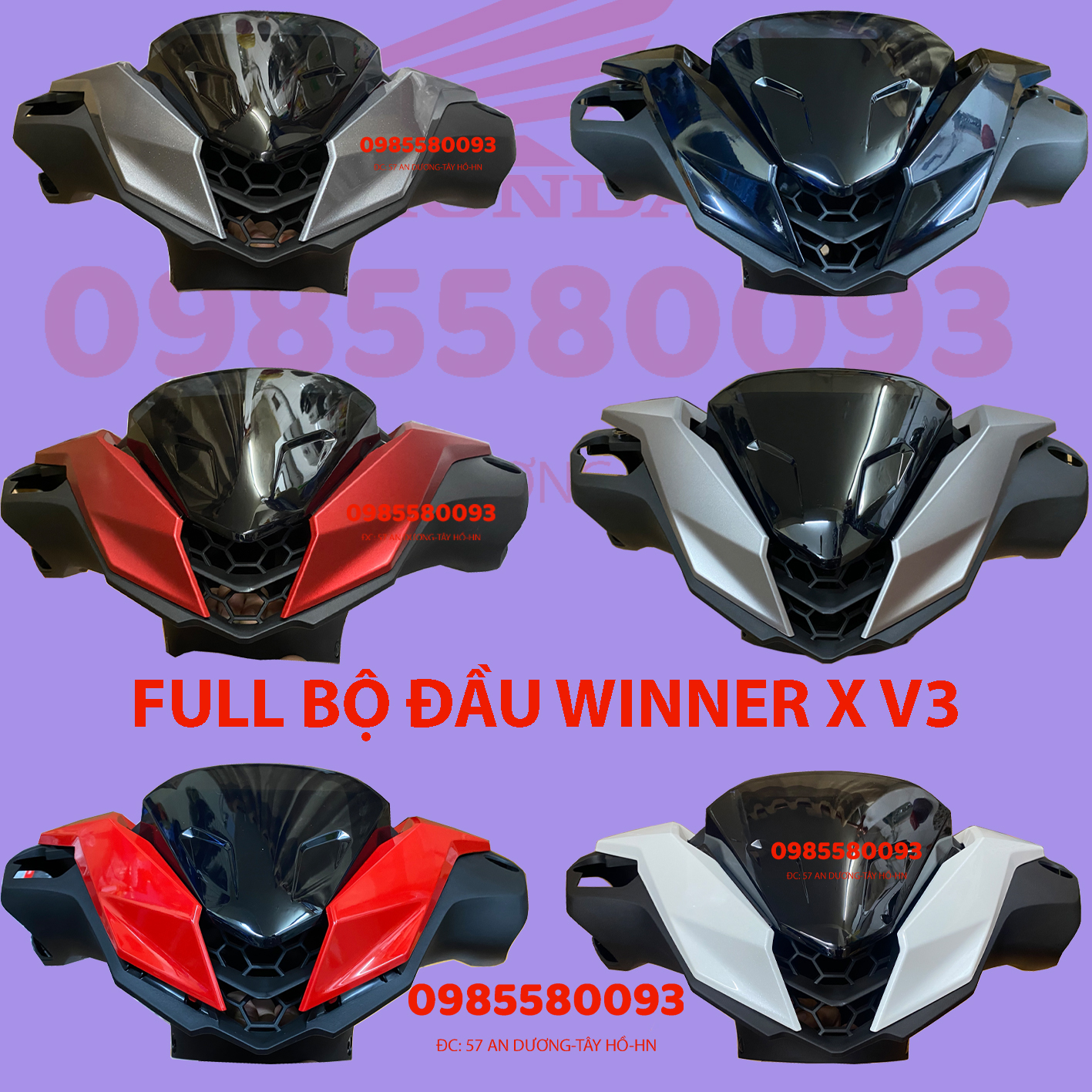 Bộ đầu đèn và đế nạ winner x v3