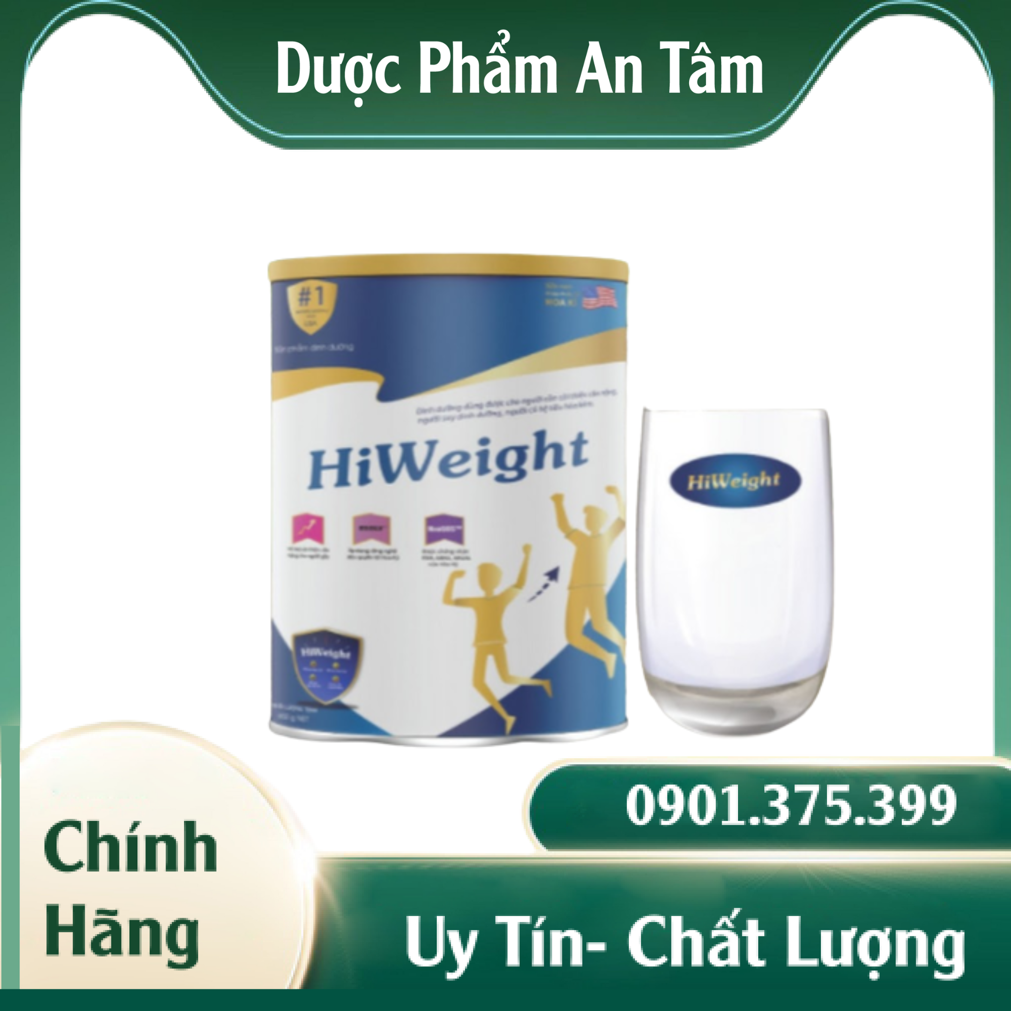[Chính Hãng]  Sữa non tăng cân hiệu quả Hiweight Chính Hãng - Dược phẩm An Tâm