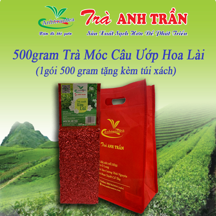 500g [Trà Lài hảo hạng] Trà móc câu Thái Nguyên ướp hoa lài tươi