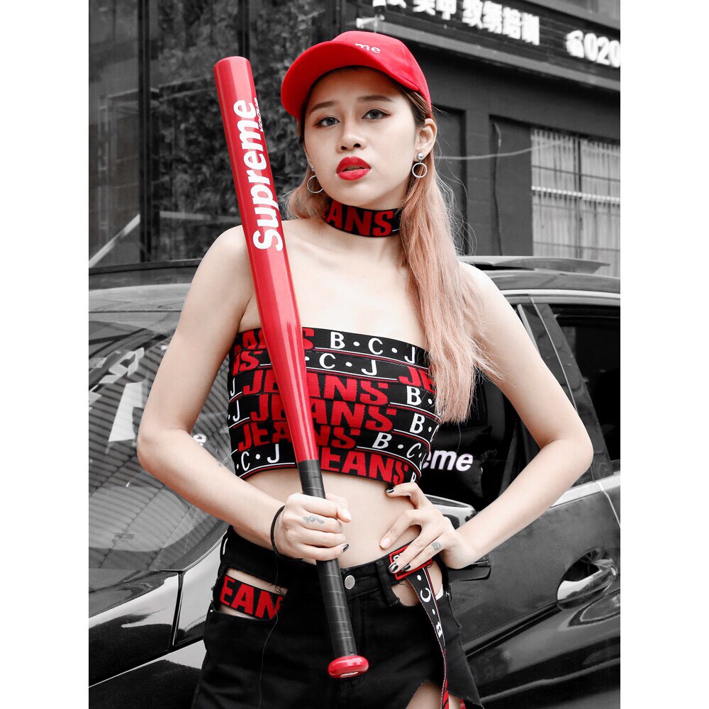 Đồ tư vvệ - gậy bóng chày giá rẻ - gậy bóng chày supreme Gậy Bóng chày Supreme Baseball / Gậy bóng chày nhôm sắt gậy đánh bóng chày tự vvệ giá rẻ Màu sắc: đen đỏ bạc - Kích thước : 72cm x 28 inch