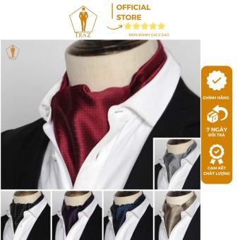 Khăn đeo cổ Ascot TRAZ phối với Áo Sơ mi Nam và Vest