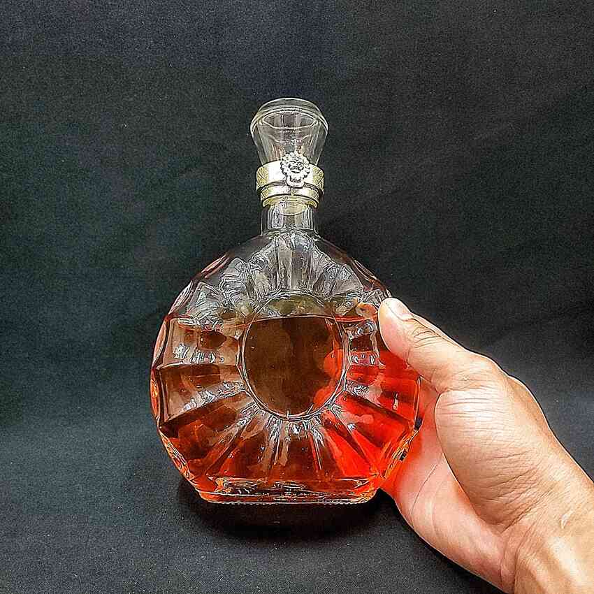 Vỏ Chai Rượu Đẹp 500ML Thủy Tinh cao cấp mẫu X-O Remy – Vỏ Chai Đựng Rượu - Bình đựng Rượu Thủy Tinh chưng bàn ăn vô cùng sang trọng (C16)