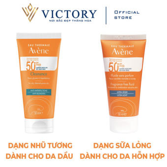 Kem Chống Nắng Avene Mattifying Cleanance, Avene Dry Toucher Fluide SPF50+ 50ml
