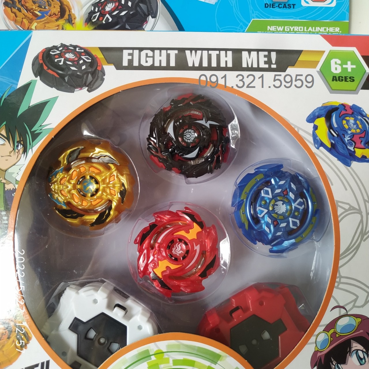 Bộ đồ chơi 4 con quay Beyblade chiến thần vô cực Gyro Warrior Rotate