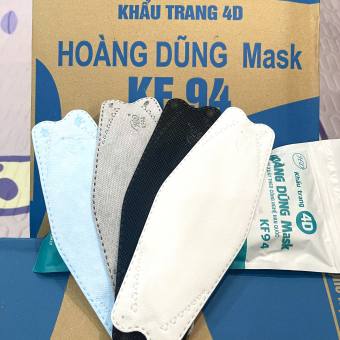 Khẩu Trang Kf94 Hoàng Dũng-4 lớp-chọn màu tùy ý
