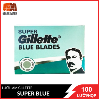 Lưỡi Dao Cạo Gillette Super Blue Hộp Nhỏ 100 Lưỡi / Hộp
