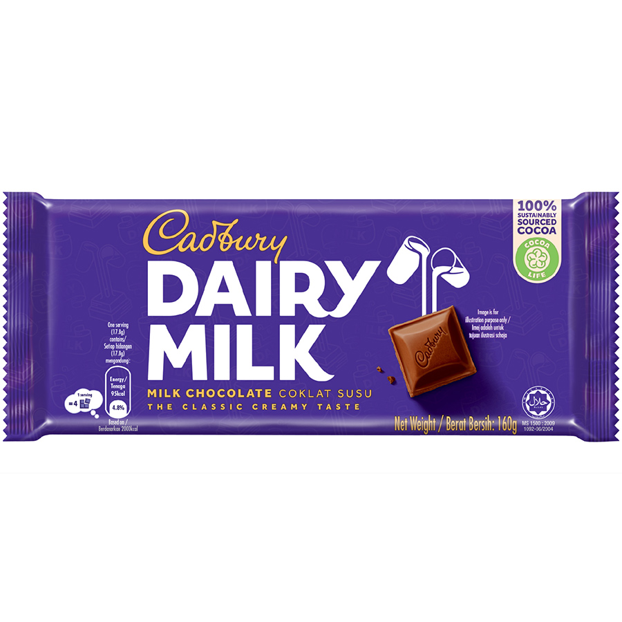 Socola Cadbury Dairy Milk 160G