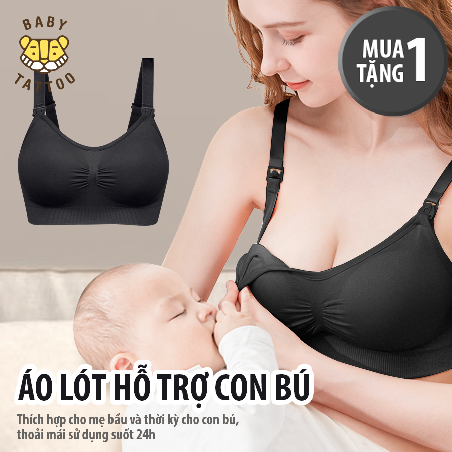 Áo lót baby tattoo không gong, hỗ trợ mẹ bầu sau sinh cho con bú, chống chảy xệ