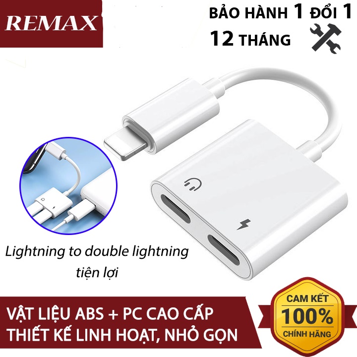 Đầu Chuyển 1 Cổng Lightning Ra 2 Cổng Lightning Remax RL-LA07i Cáp chuyển iphone ra 2 cổng lightning rl-la07i Đầu Chuyển 1 Cổng Lightning Ra 2 ... Rẻ quá luôn nè