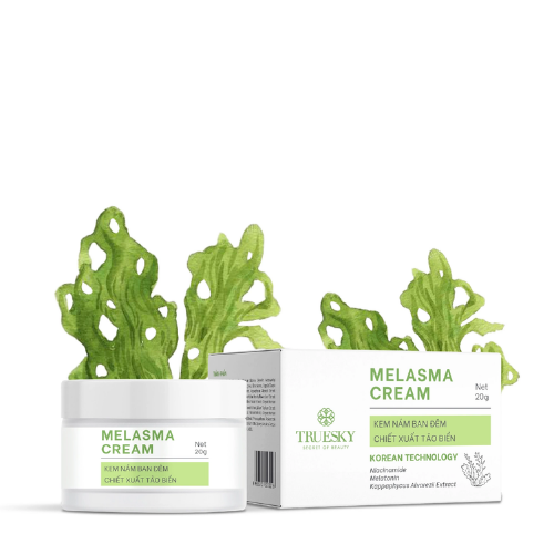 Kem nám và tàn nhang ban đêm chiết xuất tảo biển Truesky Melasma Cream 20g