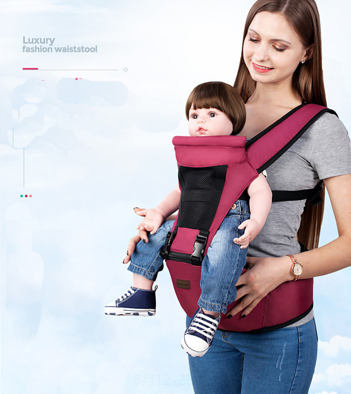 Địu ngồi trẻ em cao cấp Royal - siêu mềm thoáng khí 4 tư thế Royal HC003 cho bé từ sơ sinh trở lên - 100% Cotton và bông , Cảm Giác Thoải Mái