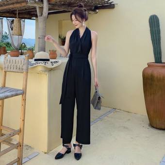 jumit đen dài cổ v, sau cổ yếm ,kèm dây thắt eo