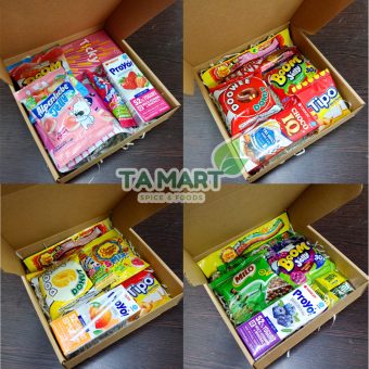 Hộp quà bánh kẹo đồ ăn vặt tặng bé dịp sinh nhật, quốc tế thiếu nhi, trung thu - Ta Mart