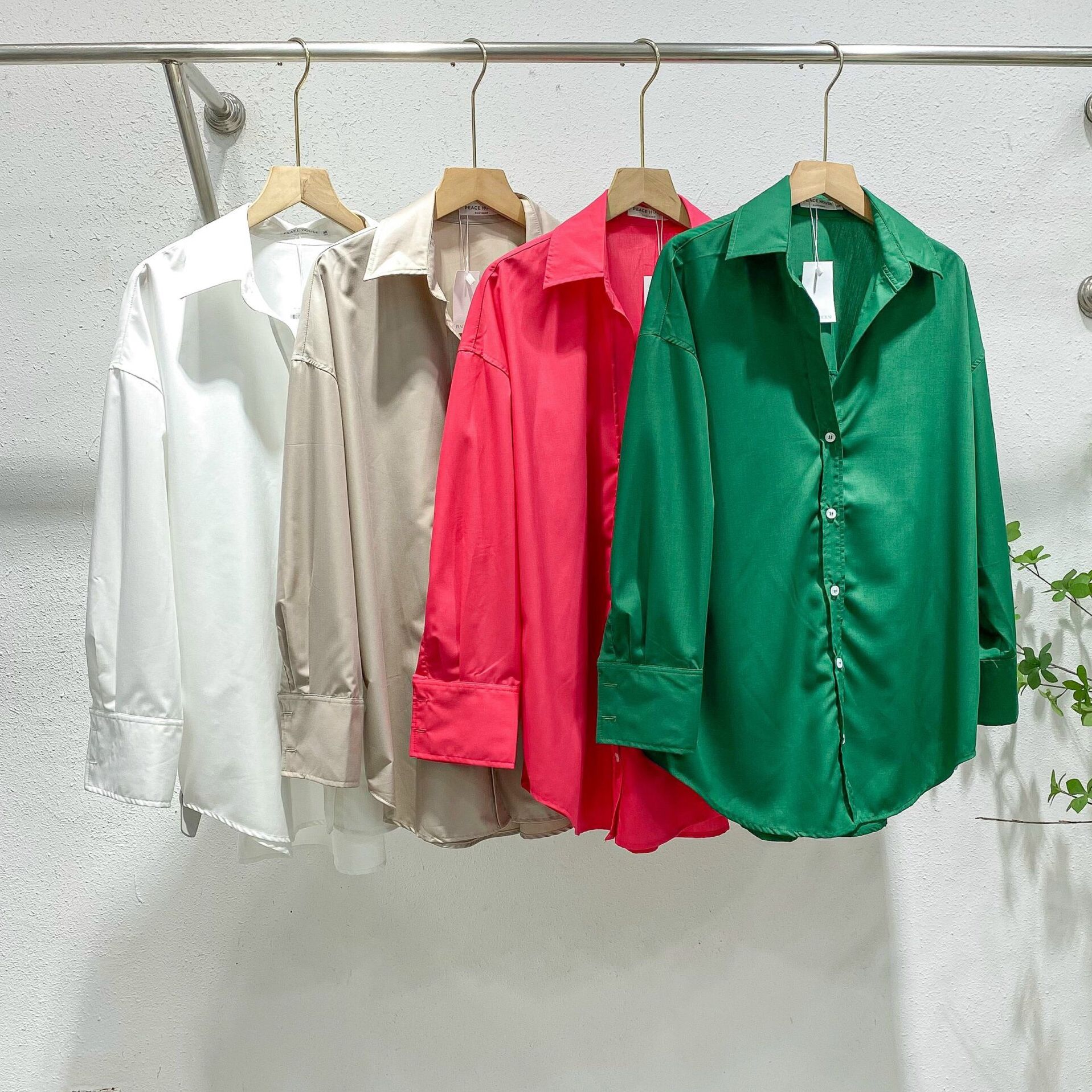 Áo sơ mi trơn màu , Peace House Clothing