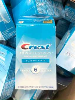 Miếng dán trắng răng Crest 3D whitestrips dental whitening kit classic vivid ( hộp 10 ngày)