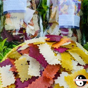 Bánh Khẩu xén thơm ngon loại 1 (túi 1kg) Đặc sản khẩu xén (bánh gạo cắt lát), khẩu chí chọp của người Thái Mường Lay