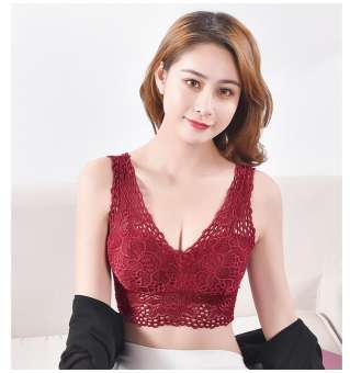 Áo bra ren ,áo croptop ren hoa có đệm mút nâng ngực hàng đẹp