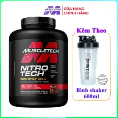 [HCM][FREE SHAKER] Sữa tăng cơ giảm mỡ Nitro Tech 100% Whey Gold của Muscle tech hỗ trợ tăng sức bền sức mạnh tăng cơ giảm cân đốt mỡ
