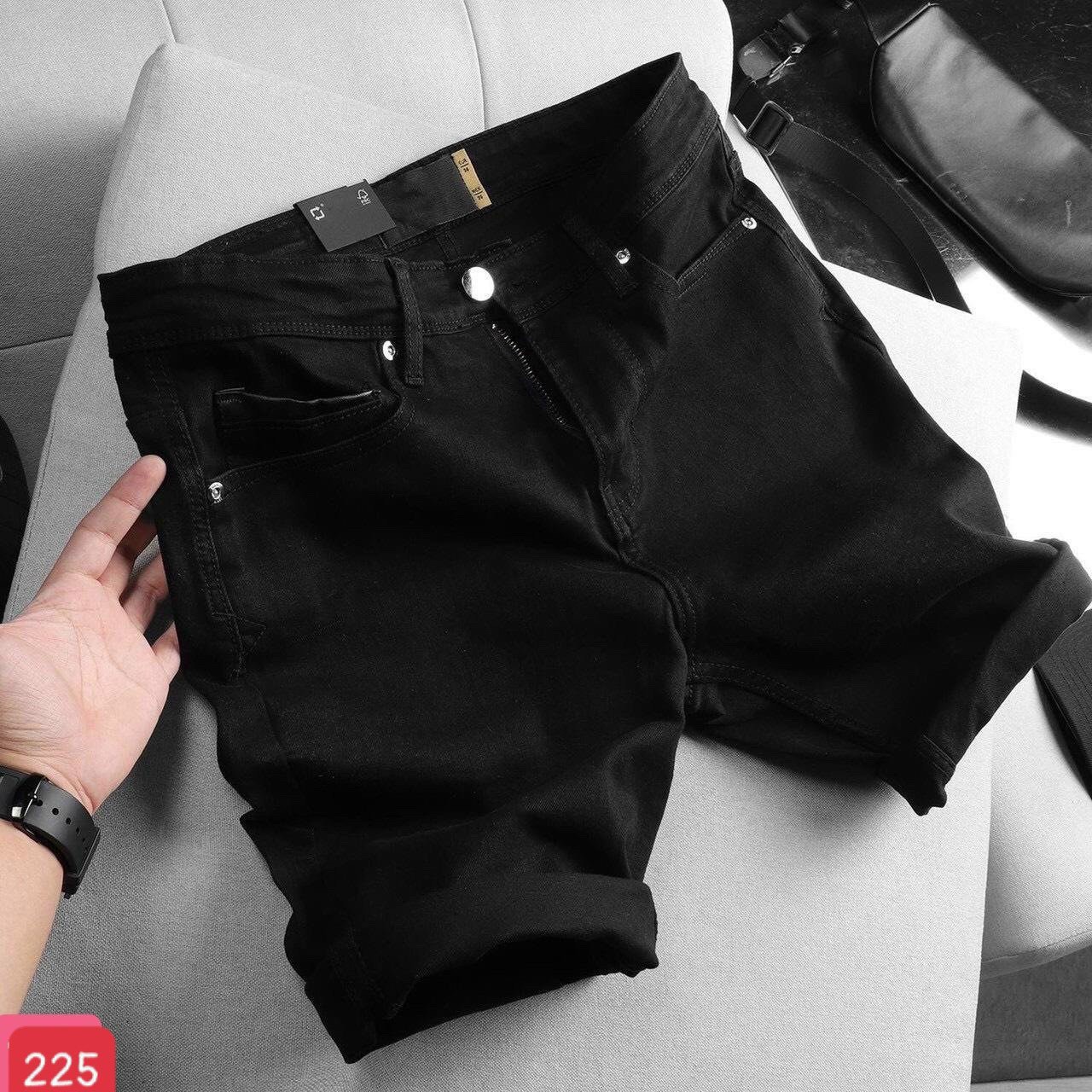 Quần short jean nam co giãn, quần rin vải co giãn phong cách trẻ trung