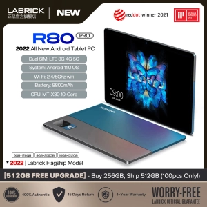 สินค้า TOP 3 รองรับภาษาไทย LABRICK R80 Pro tablet 10.1นิ้ว แท็บเล็ต 6GB 8GB 10GB RAM 128GB 256GB 512GB ROM Android 11 แท็บเล็ตของแท้ รองรับ 4G ใส่ได้สองซิม 8800mAh ประกันเครื่อง 12 ด. ปร