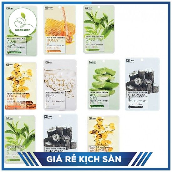 Combo 10 đắp mặt nạ hàn quốc trắng da ngừa mụn benew mix vị ngẫu nhiên