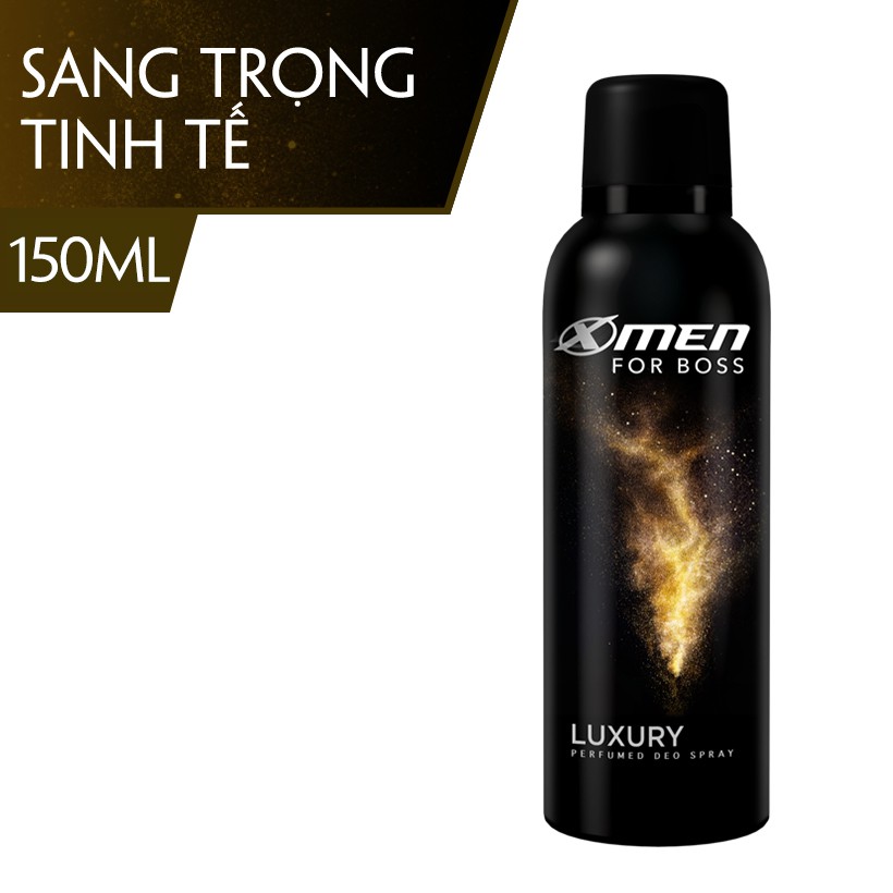 Xịt khử mùi x-men for boss luxury 150ml vàng