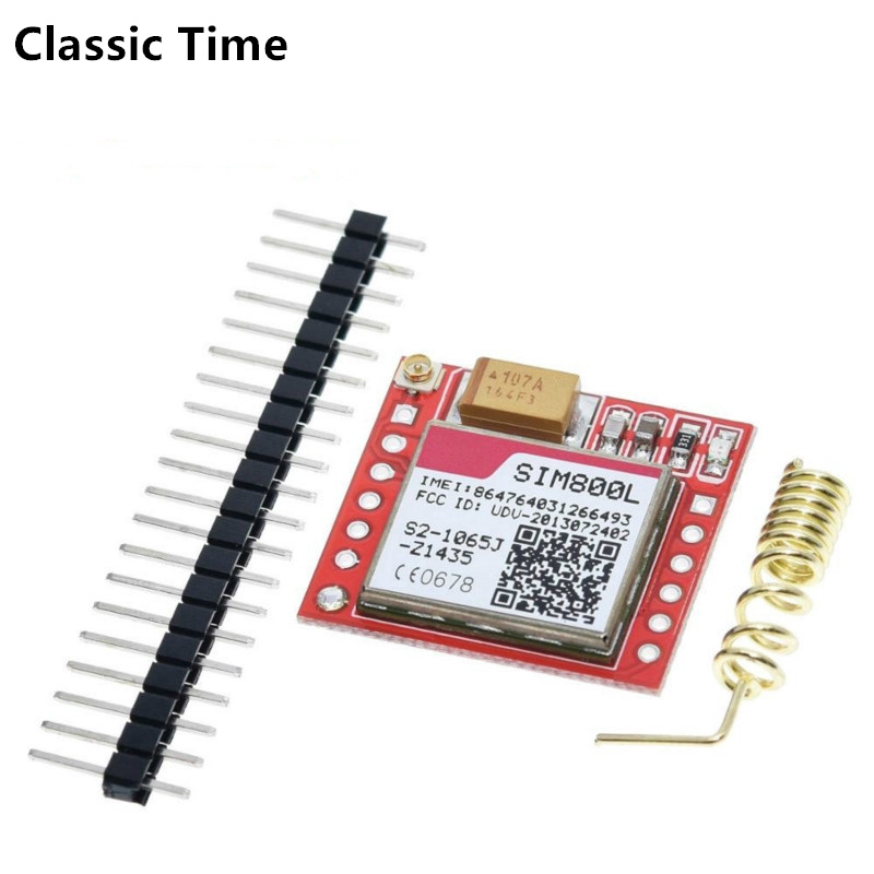 Mô-đun sim800l gprs gsm nhỏ nhất bảng mạch không dây lõi thẻ microsim cổng nối tiếp ttl bốn băng tần có ăng ten