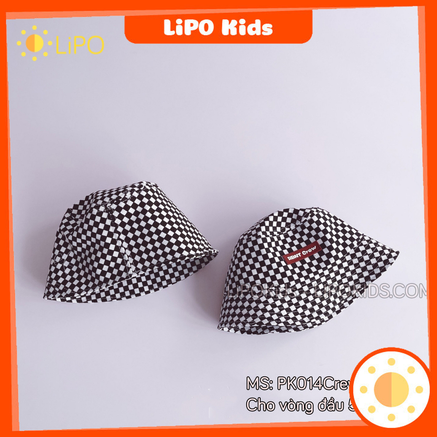 Mũ nón tròn bucket cho bé trai bé gái Crew phong cách, Nón tròn trẻ em size 2-7 tuổi pk014crew