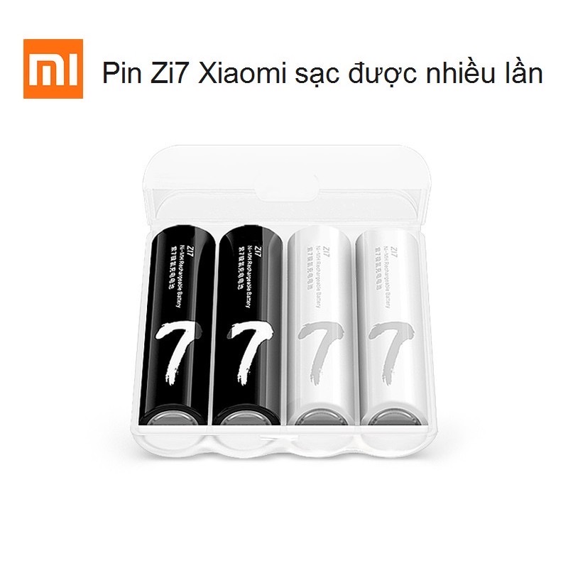 Combo bộ sạc xiaomi aaa-aa và pin xiaomi zi7 aaa sạc nhiều lần