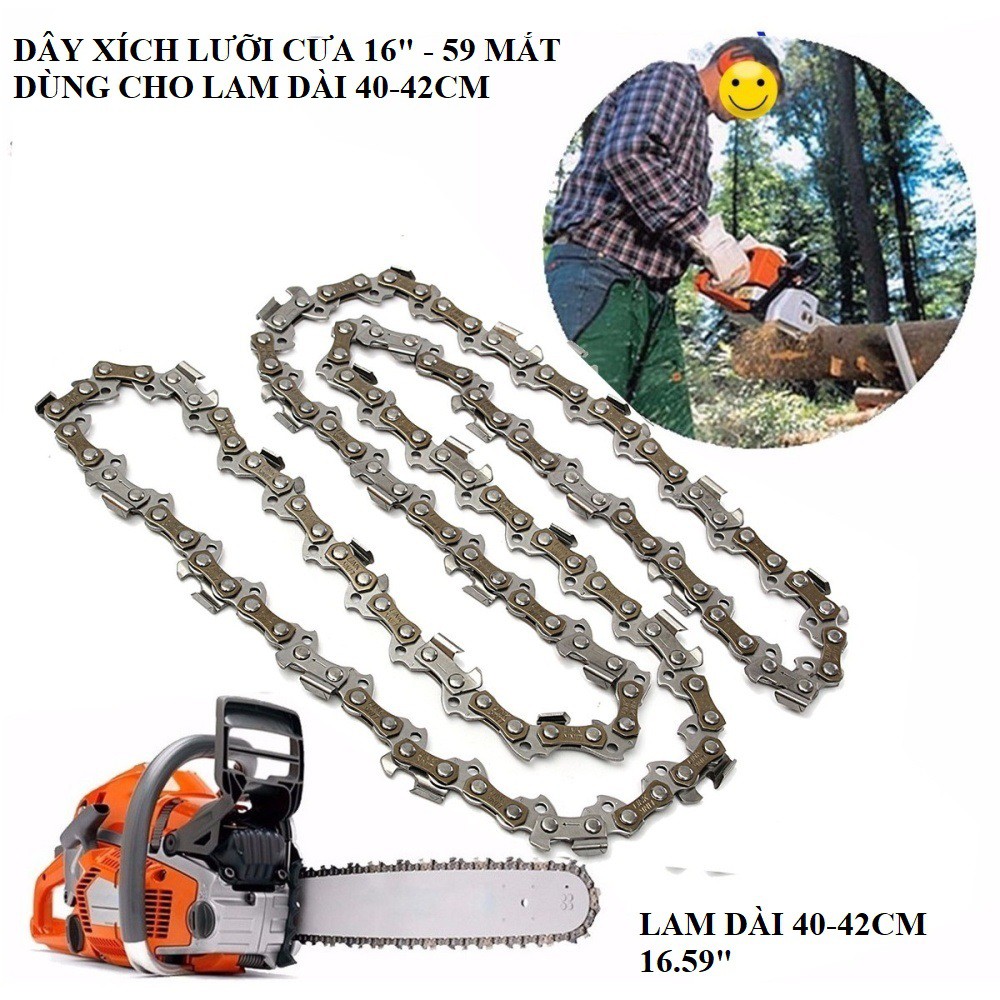 Xích cưa lắp cho lam cưa xích gắn máy mài-Xích cưa cao cấp-Xích cưa cho lam cưa 12 inch