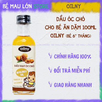 Dầu óc chó nguyên chất cho bé ăn dặm 100ml OILNY 9-NGHĨA | Gia vị ăn dặm dành cho bé từ 6 tháng | BÉ MAU LỚN STORE