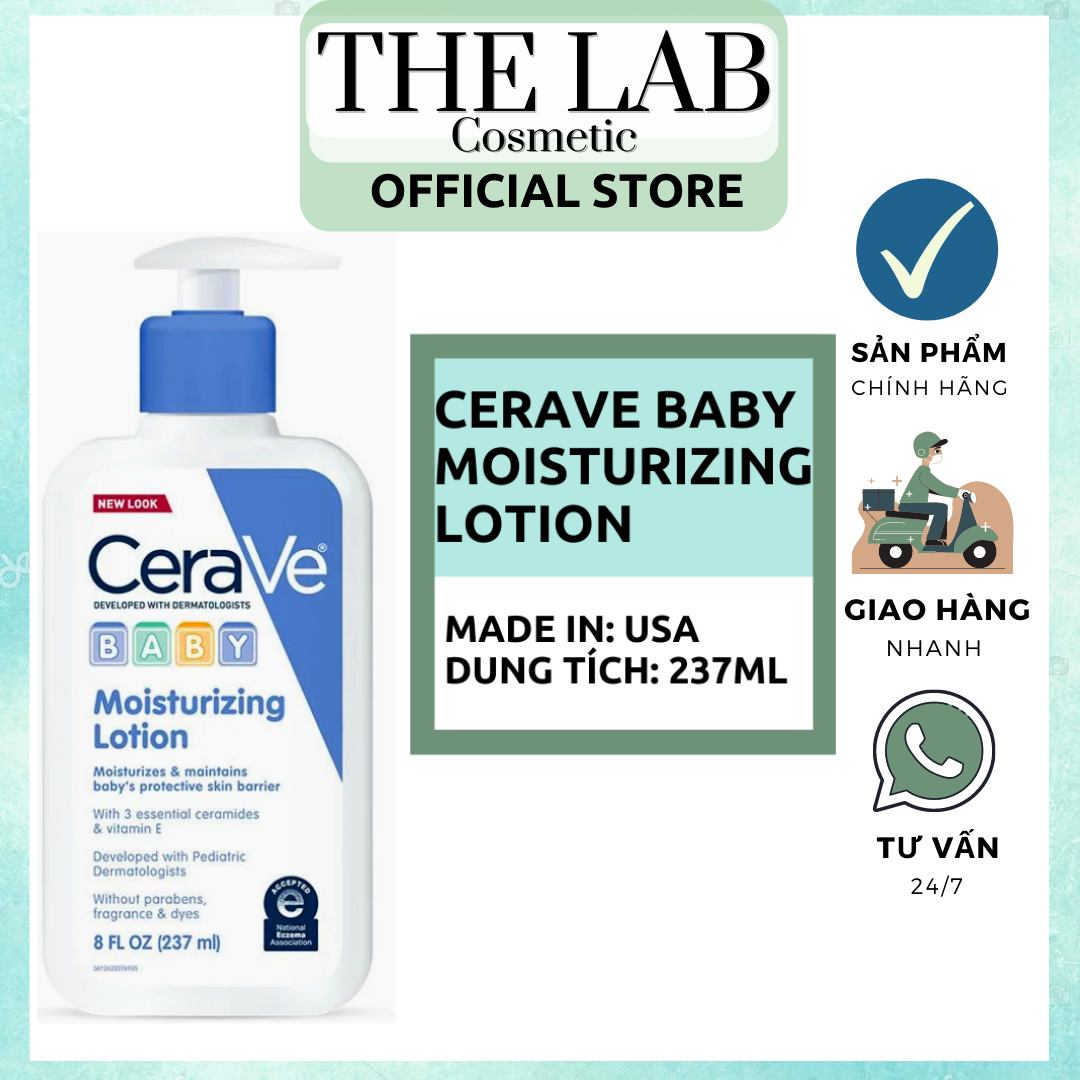 Sữa Dưỡng Ẩm Bảo Vệ Da Cho Em Bé Cerave Baby Moisturizing Lotion 237ml
