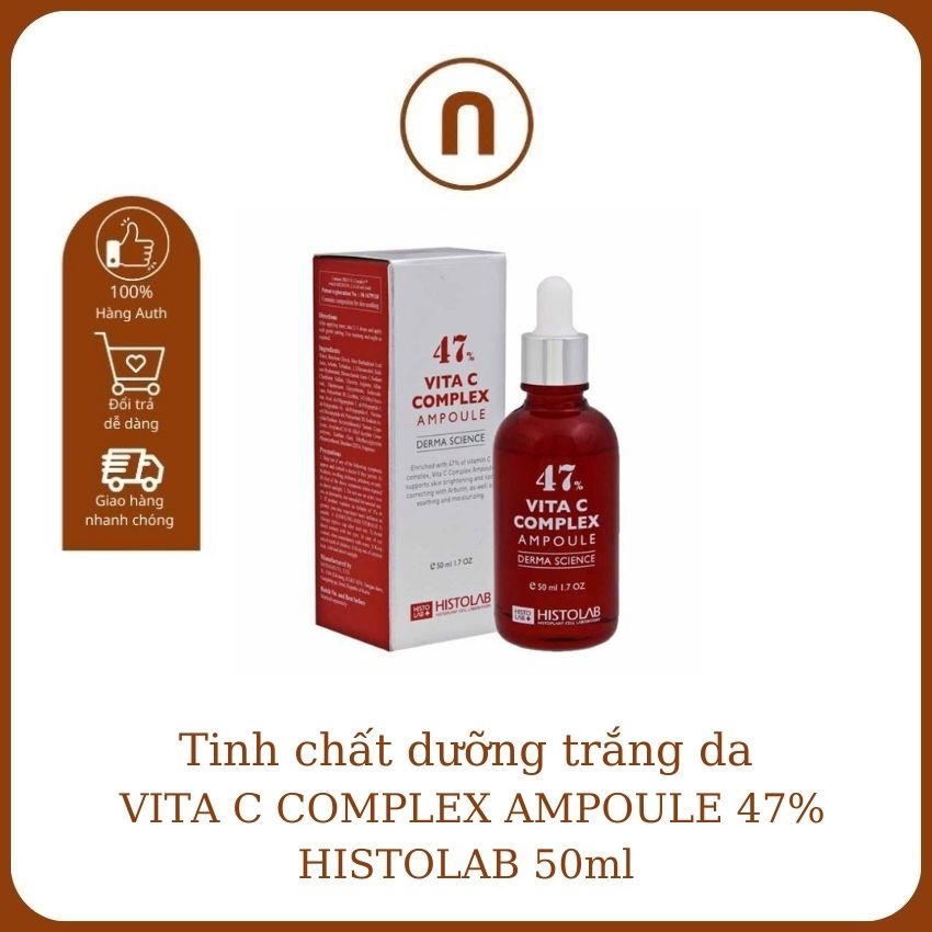 Tinh chất dưỡng trắng da - vita c complex ampoule 47% histolab 50ml_nian