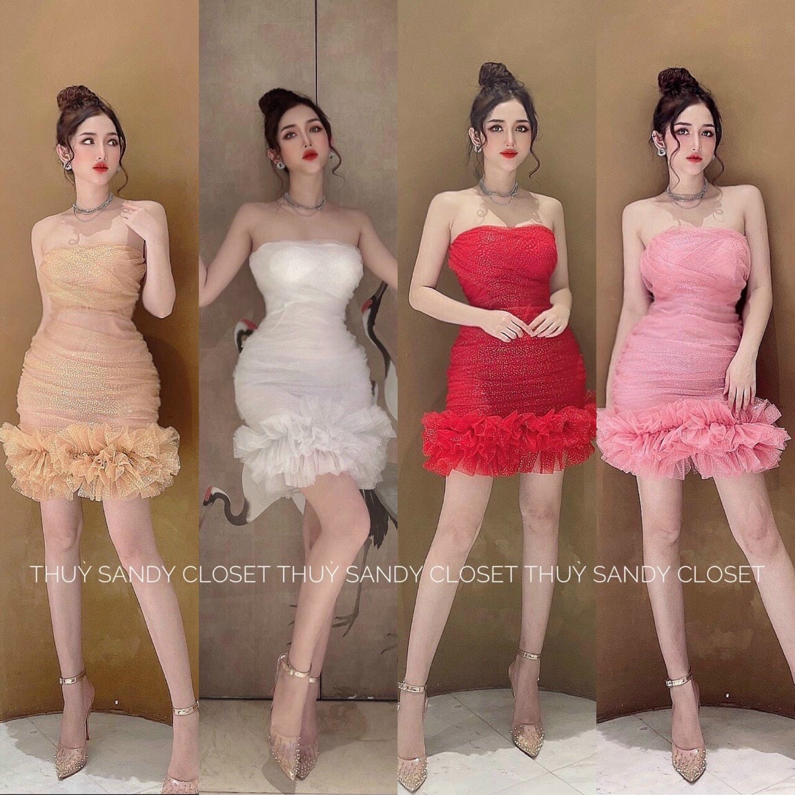 Đầm bèo lai cúp ngực có mút đủ màu xinh lung linh tt22